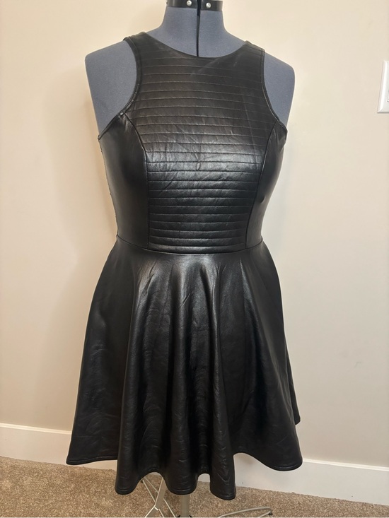Dresses & Skirts - Zara Woman Faux Leather Quilted Fit & Flare Mini Dress - Size M